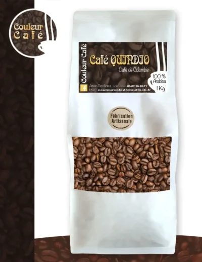 Café Quindio En Grains, arabica Amérique du Sud